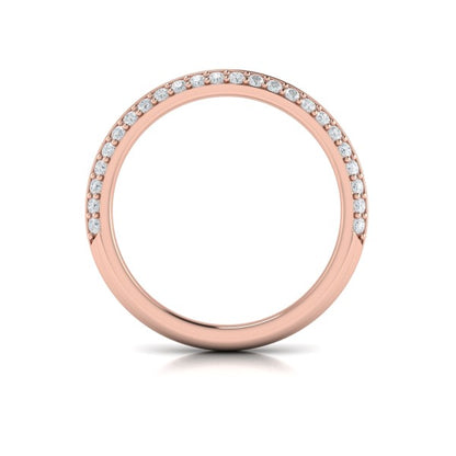 Matching Bands Wedding Band in 14K Rose Gold by Vlora Bridal