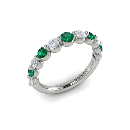Diamond and Emerald Ring