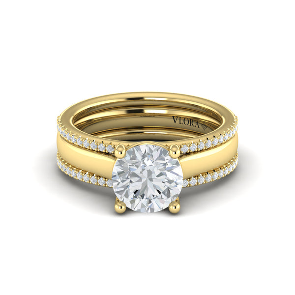 Triple Band Engagement Ring