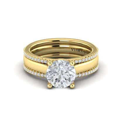 Triple Band Engagement Ring