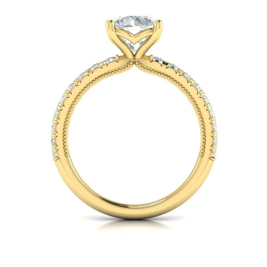 Classic French Pave Engagement Ring