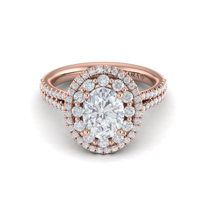Grand Double Halo Oval Engagement Ring