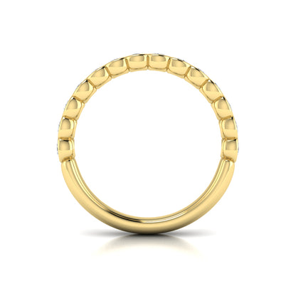 Matching Band for Round Diamond Engagement Ring with Bezel-Set Diamond Band