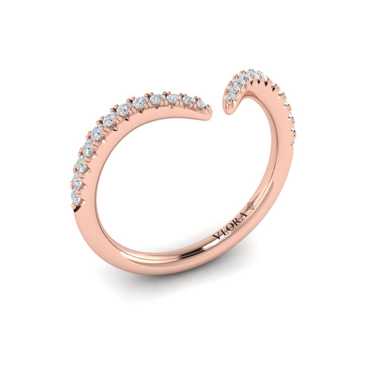 Diamond Open Chevron Ring