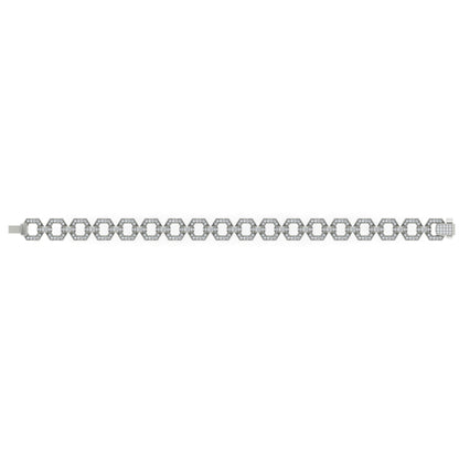 Diamond Open Honeycomb Link Bracelet