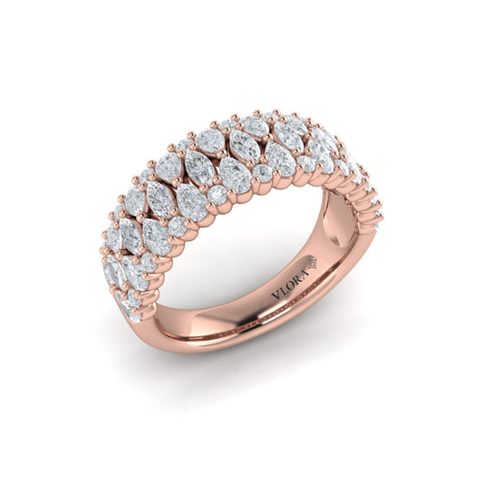 Pear, Round and Marquis Diamond Ring