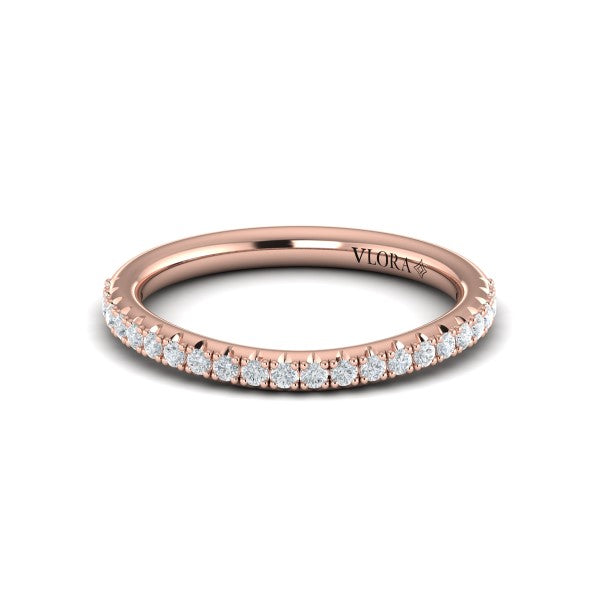 Matching Bands Wedding Band in 14K Rose Gold by Vlora Bridal