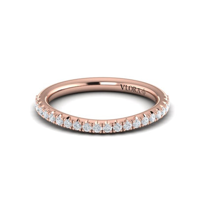 Matching Bands Wedding Band in 14K Rose Gold by Vlora Bridal
