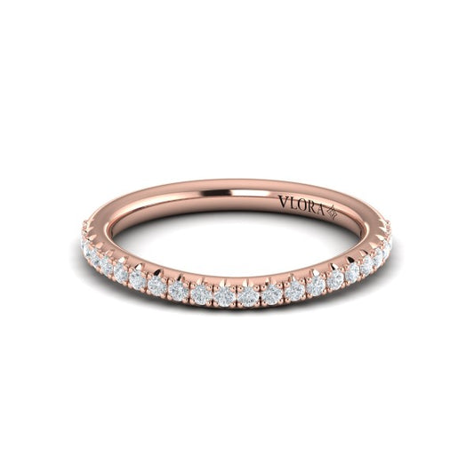 Matching Bands Wedding Band in 14K Rose Gold by Vlora Bridal
