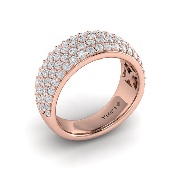 Diamond Multi-Row Statement Ring
