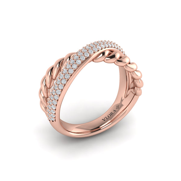 Twist Crossed Ring