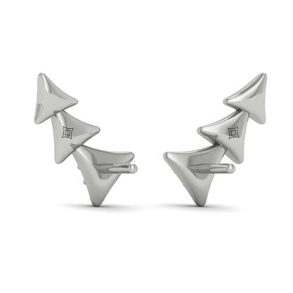 Diamond and Multi Trinity Ear Climber