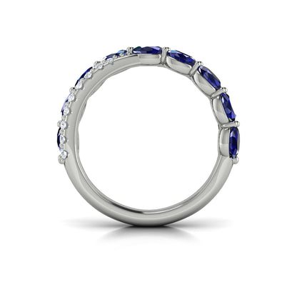 Multi Diamond and Sapphire Twist Statement Ring