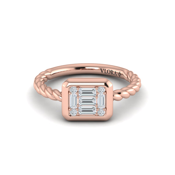 Multi Baguette and Round Diamond Ring