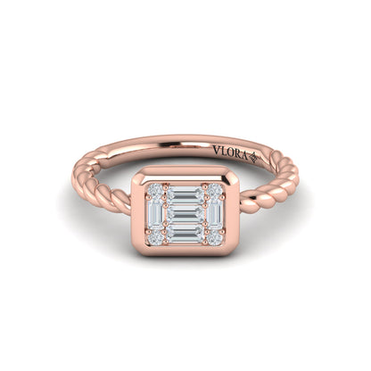 Multi Baguette and Round Diamond Ring