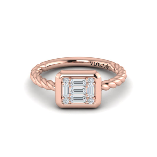 Multi Baguette and Round Diamond Ring