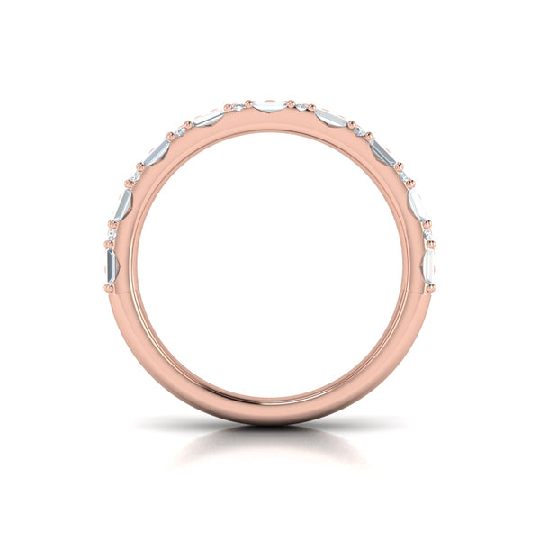 Diamond Baguette Textured Band