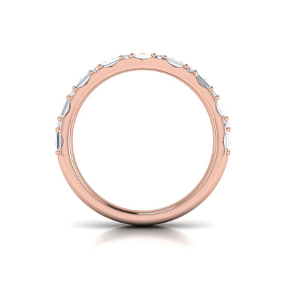 Diamond Baguette Textured Band