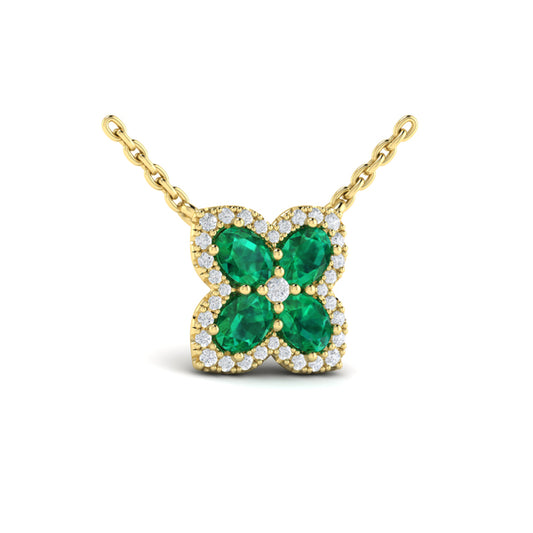 Petal Emerald Blossom Pendant