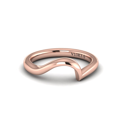 Matching Band for Modern Swirl Bezel Engagement Ring