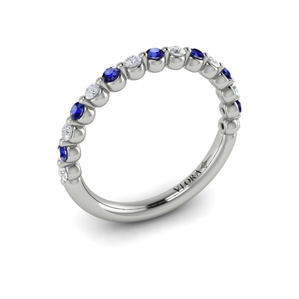 Diamond and Blue Sapphire Ring