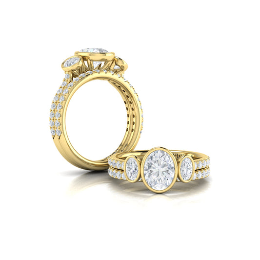 Matching Bands Wedding Band in 14K Yellow Gold by Vlora Bridal