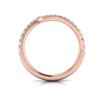 Matching Bands Wedding Band in 14K Rose Gold by Vlora Bridal