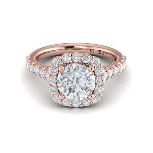Bloom Halo Round Engagement Ring