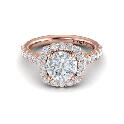 Bloom Halo Round Engagement Ring