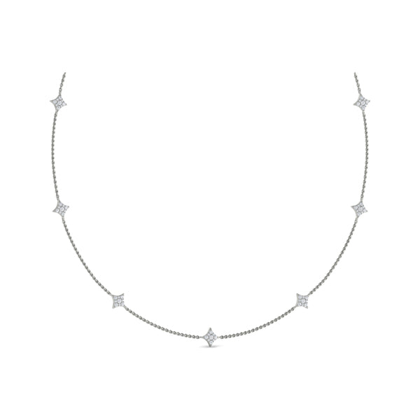 Diamond Cluster Multi Vlora Star Pendant Necklace