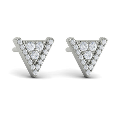 Diamond Trinity Stud Earrings