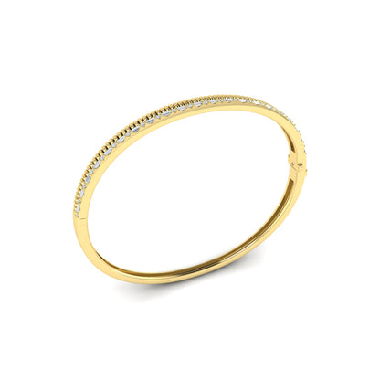 Channeled Diamond Bangle