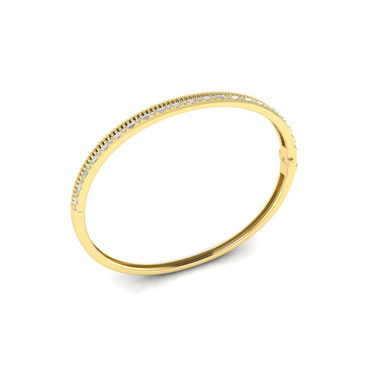 Channeled Diamond Bangle