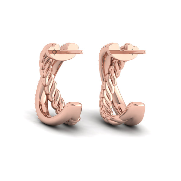 Crossed Hoop Earrings