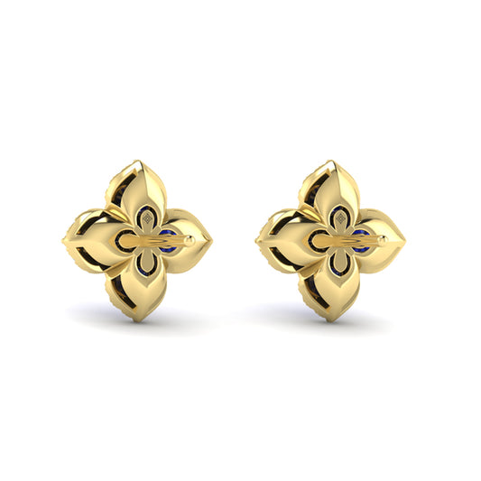 Petal Sapphire Blossom Earrings
