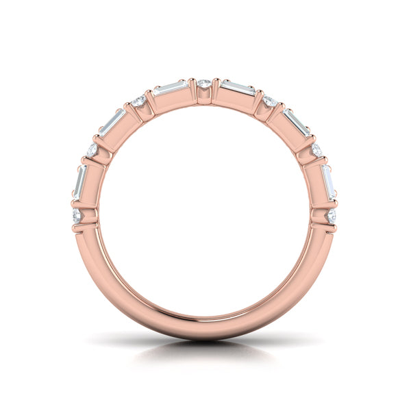 Diamond Baguette Three Row Ring