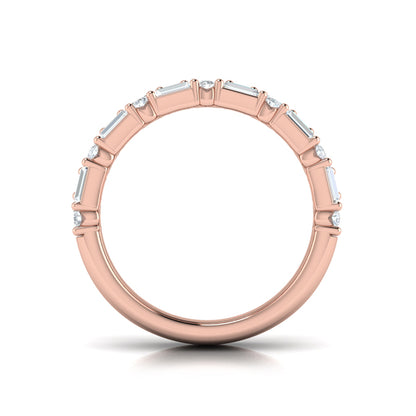 Diamond Baguette Three Row Ring