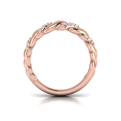 Pavé Diamond Twisted Ring