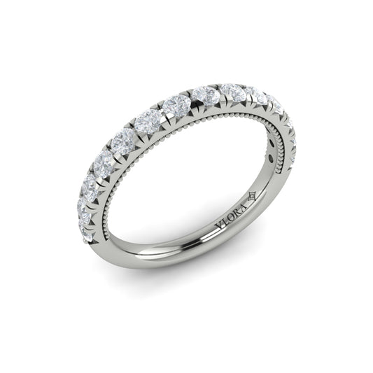 Matching Band for French Cathedral Oval Hidden Halo Engagement Ring