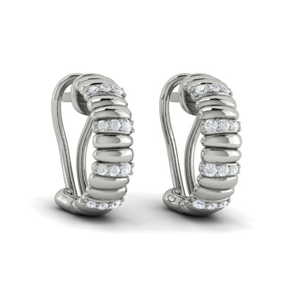 Textured Leverback Hoop Earrings