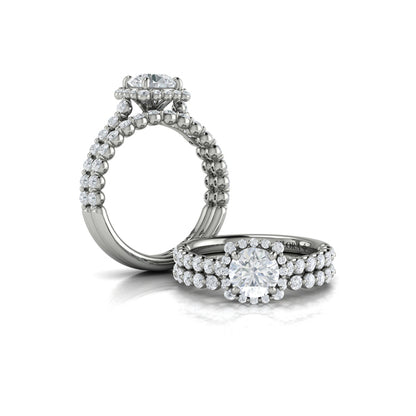 Floating Halo Round Engagement Ring