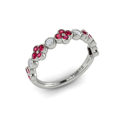 Stackables Wedding Band in Platinum by Vlora Bridal