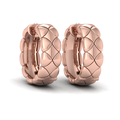 Diamond Cluster Barrel Earrings