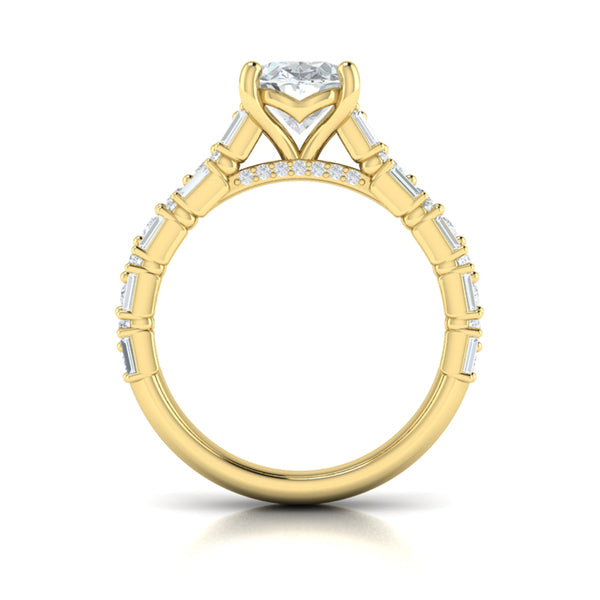 Opulent Oval Engagement Ring