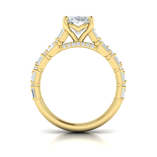 Opulent Oval Engagement Ring