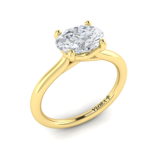 Horizon Oval Solitaire Engagement Ring