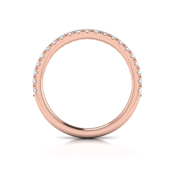 Matching Bands Wedding Band in 14K Rose Gold by Vlora Bridal