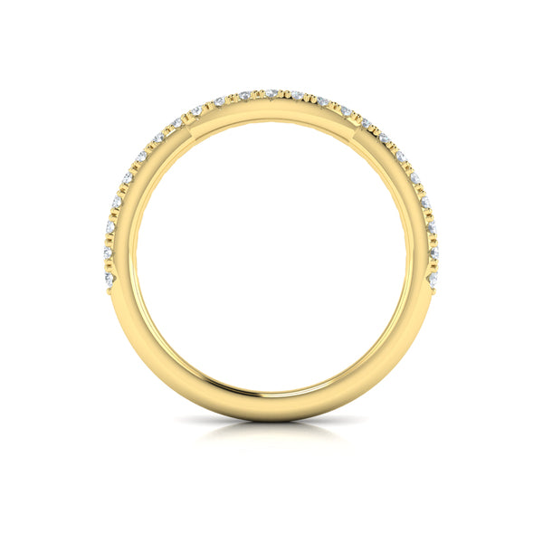 Matching Bands Wedding Band in 14K Yellow Gold by Vlora Bridal