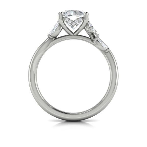 Flora Hidden Halo Engagement Ring