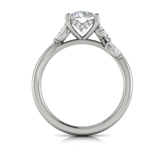 Flora Hidden Halo Engagement Ring